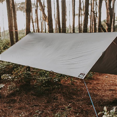 Tarp EX-FA/A2 Cerrado 300x300m Nylon Emborrachado Impermeável para Camping e Bushcraft