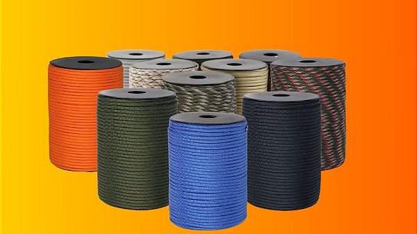 Corda Paracord 9 Fios – 4mm, Alta Resistência 550lb (Venda por Metro)