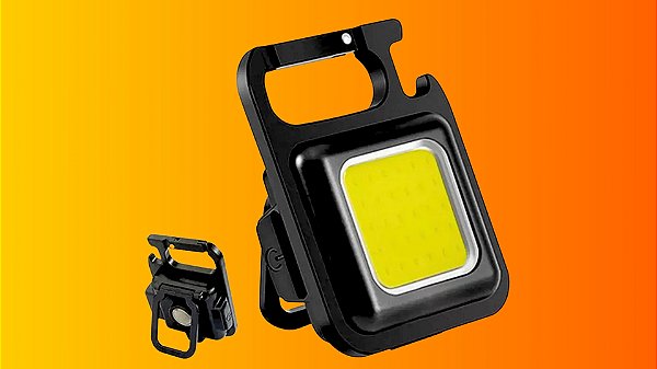 Mini Lanterna LED Multifuncional – Recarregável USB-C, Imã, Mosquetão