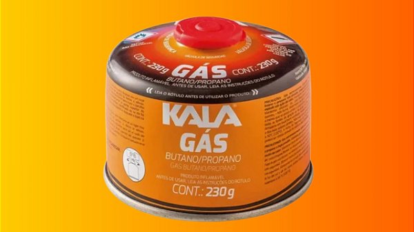 Cartucho de Gás Butano Kala 230g – Válvula de Segurança, Portátil e Compatível