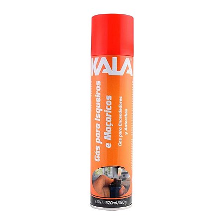 Gás Refil Butano e Propano 320ml Kala – Para Maçaricos e Isqueiros