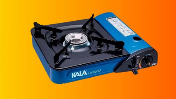 Fogareiro Portátil a Gás Kala – Compact Azul, Ignitor Piezo, Alta Potência