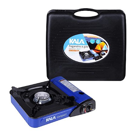 Fogareiro Portátil a Gás Kala – Compact Azul, Ignitor Piezo, Alta Potência