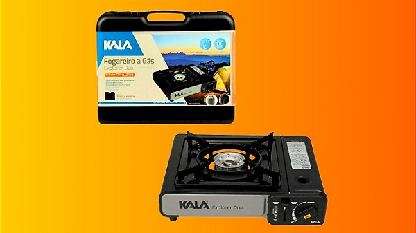 Fogareiro Explorer Duo a Gás Kala – 2,3 kW, Ignição Automática e Maleta
