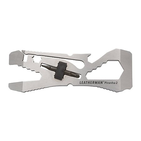 Ferramenta Multiuso Leatherman Piranha – 5 Funções em Aço Inoxidável (10cm)