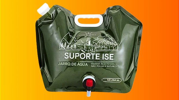 Bolsa de Água Portátil Dobrável 8L – PP Resistente, Bico Antivazamento e Alça Reforçada