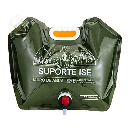 Bolsa de Água Portátil Dobrável 8L – PP Resistente, Bico Antivazamento e Alça Reforçada