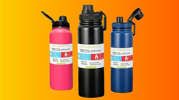 Garrafa Térmica 800 ml – Aço Inox, Parede Dupla com Isolamento a Vácuo
