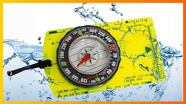 Bússola de Orientação com Corda Ajustável – Ideal para Acampamento e Atividades Outdoor