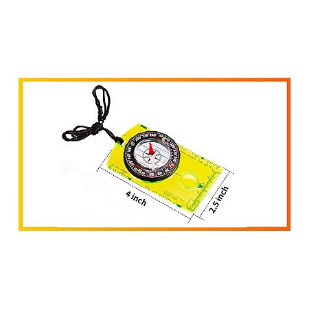 Bússola de Orientação com Corda Ajustável – Ideal para Acampamento e Atividades Outdoor