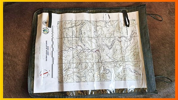 Porta Mapa Impermeável EX-FA – Ripstop 47x34cm Ideal para Trilhas, Camping e Sobrevivência