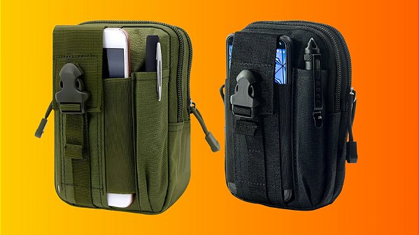 Bolsa Tática Militar DESC à Prova d'Água | Pochete Porta Treco Compacta em Nylon 600D