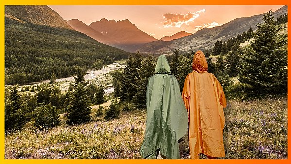 Poncho Impermeável Ripstop Ultra Light Pró EX-FA A3 – Verde ou Laranja – 2,40m