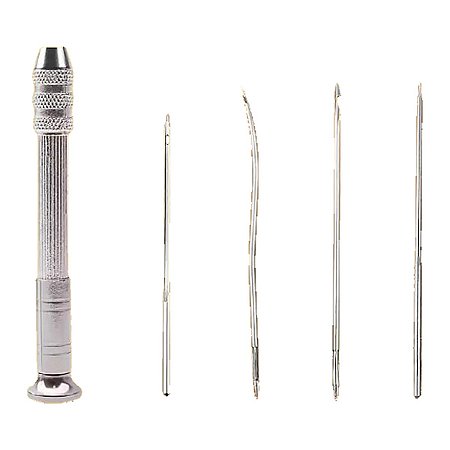 Kit Furador de Costura com 4 Agulhas Intercambiáveis – Metal Reforçado
