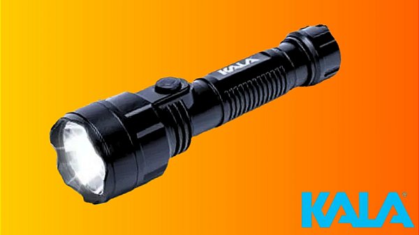Lanterna Super Led 2AA Preto Kala