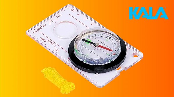 Bússola Mapa com Régua e Cordão BMK 510 – Kala