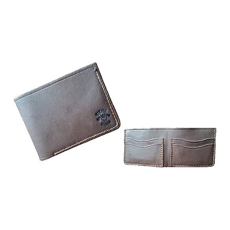 Carteira de Couro com Bolsos Viking Storm Artesanal
