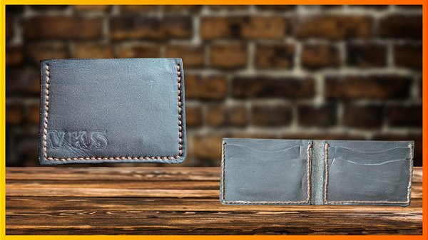 Carteira em Couro com 4 Bolsos para Cartão - Viking Storm