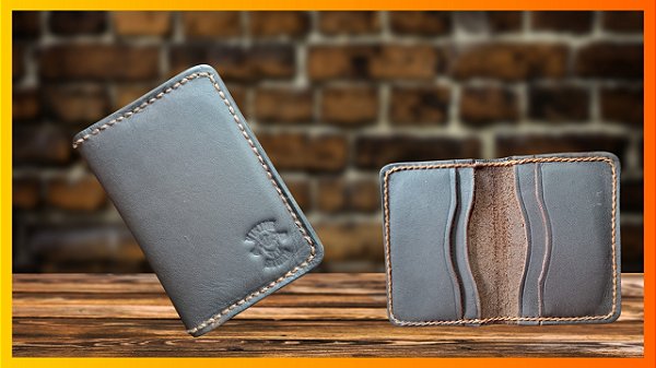Carteira em Couro com 4 Bolsos para Cartão - Viking Storm