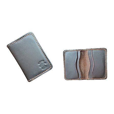 Carteira em Couro com 4 Bolsos para Cartão - Viking Storm