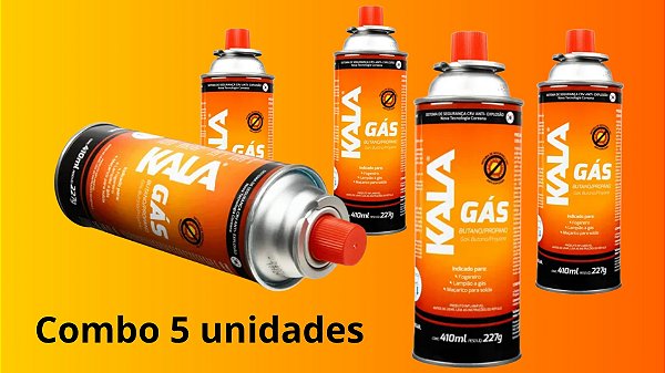 Promoção – Leve 5 Cartuchos de Gás Kala 227g com Frete Grátis