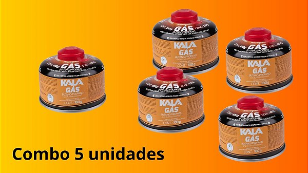 Promoção – Leve 5 Cartuchos de Gás Butano Kala 100g com Frete Grátis
