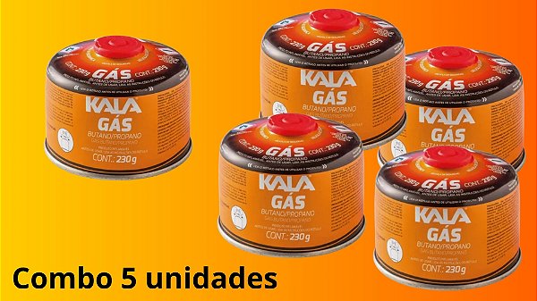 Promoção – Leve 5 Cartuchos de Gás Butano Kala 230g com Frete Grátis