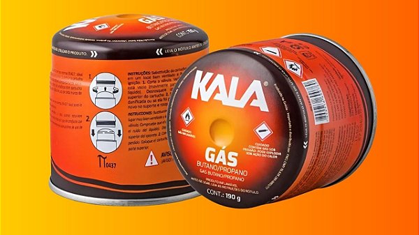 Cartucho de Gás Butano Kala 190g – Sistema Perfurável