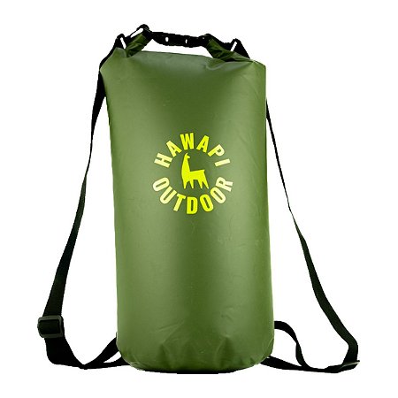Saco Estanque Hawapi 30L Verde Escuro Impermeável PVC 500D