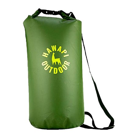 Saco Estanque Hawapi 10L Verde Escuro Impermeável PVC 500D