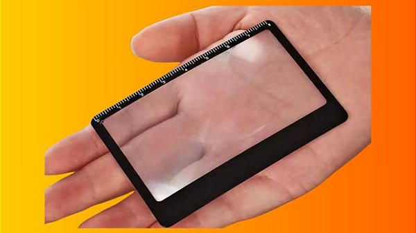 Lupa Cartão de Crédito 3x Para Fogo Solar e Sobrevivência