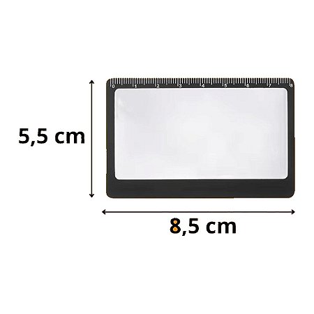 Lupa Lente Fresnel 3X Cartão para Fogo Solar e Sobrevivência