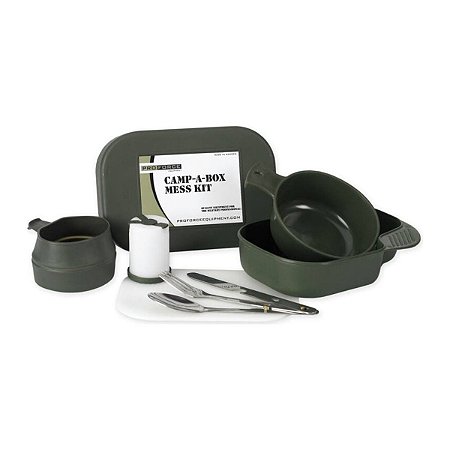 Conjunto de Utensílios Ranch TAG Verde para Camping