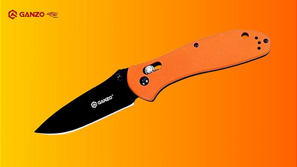 Canivete Ganzo G7393 Laranja com Lâmina em Aço 440C