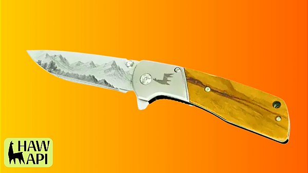 Canivete Hawapi Kurá Madeira Aço Inox 420