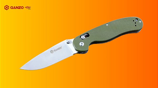 Canivete Ganzo G727M Aço 440C Cabo G10 com Clip de Bolso