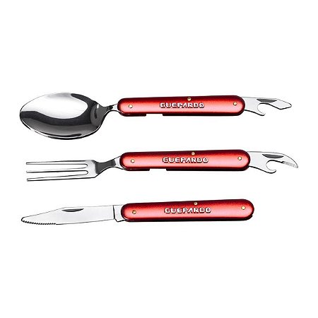 Conjunto de Talheres Trekker Guepardo Dobrável com Estojo