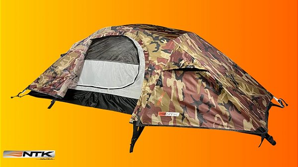 Barraca NTK 1 Pessoa Compacta Impermeável 2500mm Camuflada
