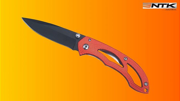 Canivete Stop NTK Aço Inox com Trava Liner Lock Portátil