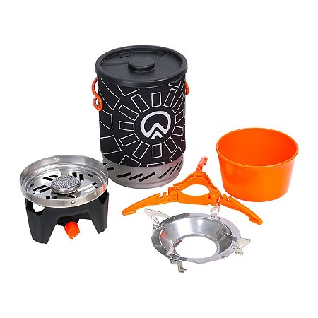 Fogareiro Azteq Jet Cook com Panela 1L e Ignição Automática