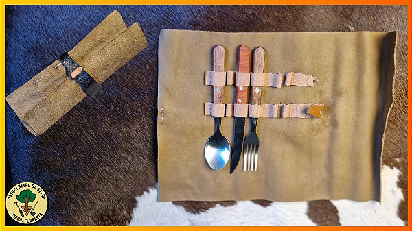 Kit Talheres Portátil com Colher Garfo e Faca para Camping e Viagens