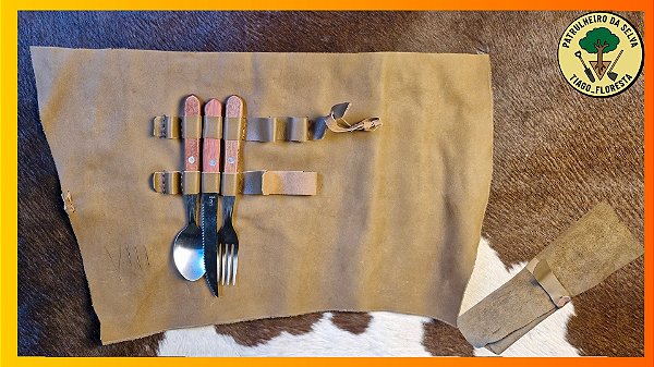 Kit Talheres Portátil com Colher Garfo e Faca para Camping e Viagens
