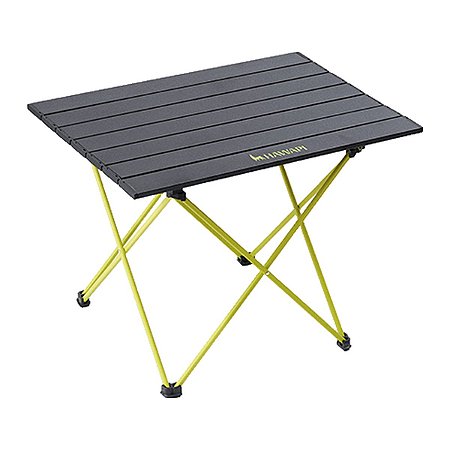 Mesa Camping Dobrável 40,5 x 56 cm Ultraleve Preto e Verde Limão - Hawapi