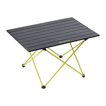 Mesa Camping Dobrável 46 x 68 cm Ultraleve Preto e Verde Limão - Hawapi