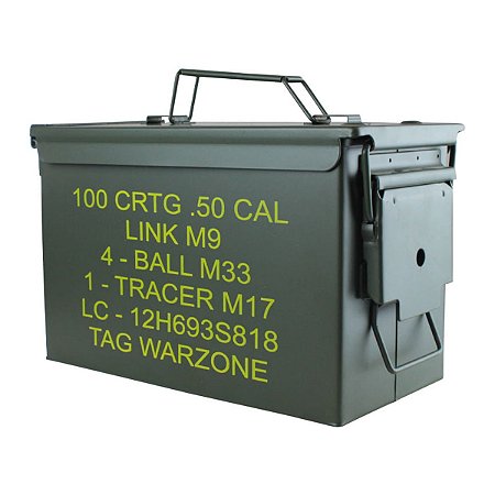 Caixa Tática TAG Ammo Box 50 Resistente Multiuso Verde Militar