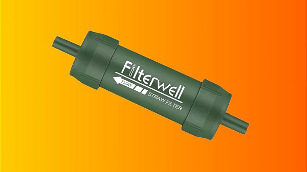 Filtro de Água Portátil Filterwell Ultrafino 0.01 Microns para Camping e Sobrevivência