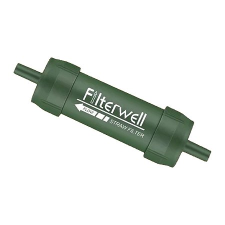 Filtro de Água Portátil Filterwell Ultrafino 0.01 Microns para Camping e Sobrevivência