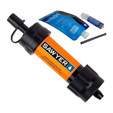 Mini Filtro de Água Portátil Sawyer Laranja Original para Camping e Sobrevivência