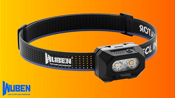 Lanterna de Cabeça Wuben H4 800 Lúmens USB-C com Sensor de Movimento