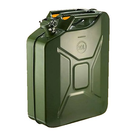 Galão Metálico Militar Wadfow 20 Litros para Combustível e Água